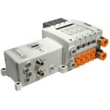 SMC solenoid valve 4 & 5 Port VQC VV5QC21-S, 2000 Series, Base Mounted Manifold, Plug-in, I/O Serial Transmission Unit (EX250)